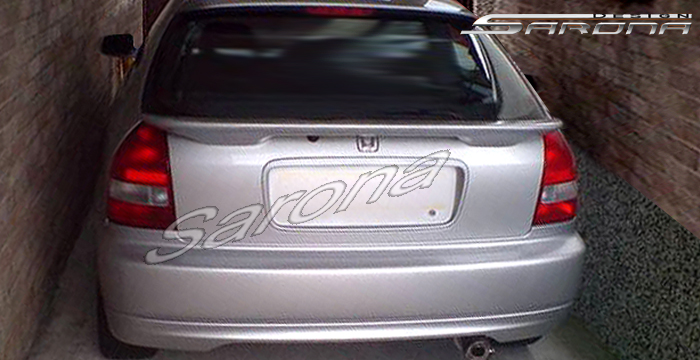 Custom Honda Civic Trunk Wing  Hatchback (1996 - 2000) - $185.00 (Manufacturer Sarona, Part #HD-033-TW)